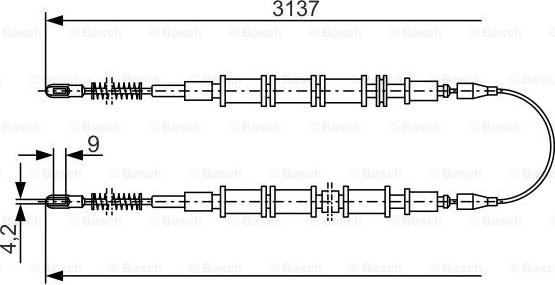 BOSCH 1 987 477 247 - Трос, гальмівна система autocars.com.ua