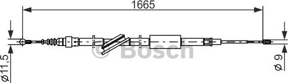 BOSCH 1 987 477 249 - Трос, гальмівна система autocars.com.ua