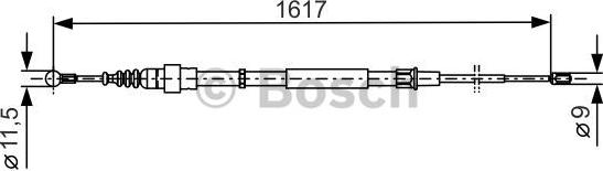 BOSCH 1 987 477 255 - Тросик, cтояночный тормоз avtokuzovplus.com.ua