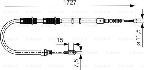 BOSCH 1 987 477 259 - Трос, гальмівна система autocars.com.ua