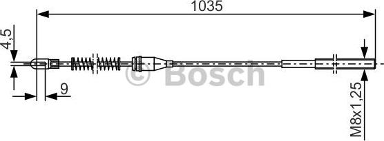 BOSCH 1 987 477 307 - Тросик, cтояночный тормоз avtokuzovplus.com.ua