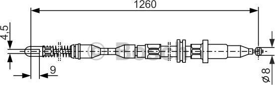 BOSCH 1 987 477 308 - Трос, гальмівна система autocars.com.ua