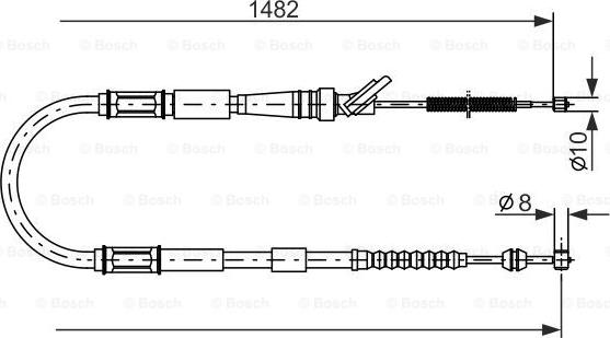 BOSCH 1 987 477 319 - Трос, гальмівна система autocars.com.ua