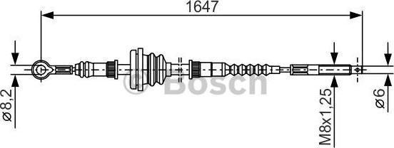 BOSCH 1 987 477 327 - Трос, гальмівна система autocars.com.ua