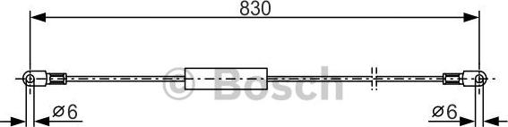 BOSCH 1 987 477 347 - Трос, гальмівна система autocars.com.ua