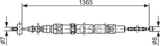 BOSCH 1 987 477 354 - Трос, гальмівна система autocars.com.ua