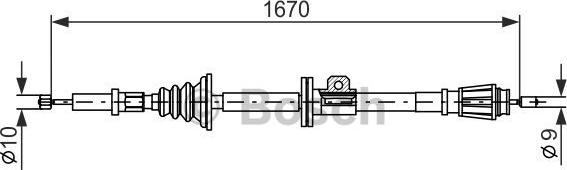 BOSCH 1 987 477 357 - Трос, гальмівна система autocars.com.ua