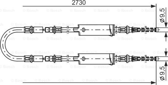 BOSCH 1 987 477 370 - Трос, гальмівна система autocars.com.ua