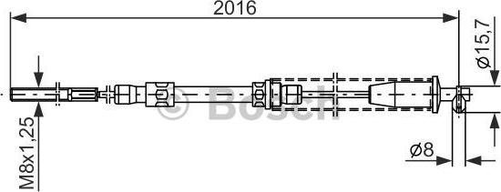 BOSCH 1 987 477 377 - Трос, гальмівна система autocars.com.ua