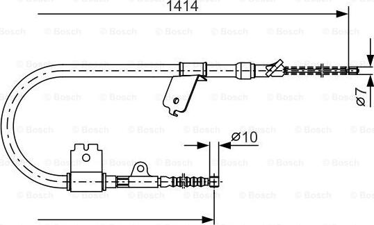 BOSCH 1 987 477 397 - Трос, гальмівна система autocars.com.ua