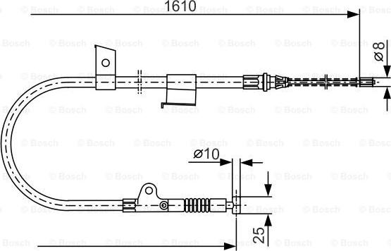 BOSCH 1 987 477 399 - Трос, гальмівна система autocars.com.ua