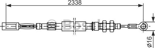 BOSCH 1 987 477 419 - Трос, гальмівна система autocars.com.ua