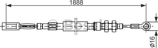 BOSCH 1 987 477 420 - Трос, гальмівна система autocars.com.ua