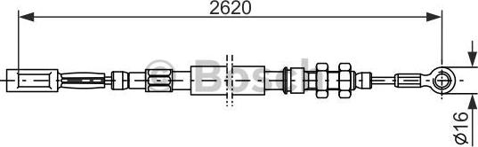 BOSCH 1 987 477 421 - Трос, гальмівна система autocars.com.ua