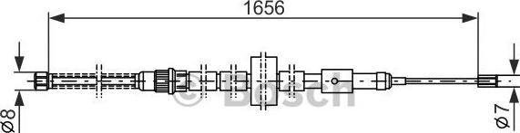 BOSCH 1 987 477 429 - Трос, гальмівна система autocars.com.ua