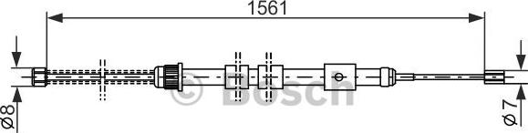 BOSCH 1 987 477 430 - Тросик, cтояночный тормоз avtokuzovplus.com.ua