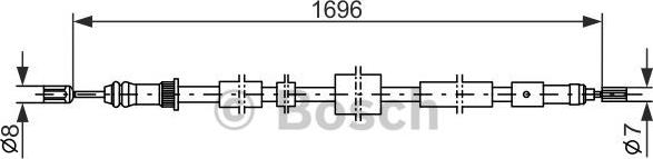 BOSCH 1 987 477 431 - Трос, гальмівна система autocars.com.ua