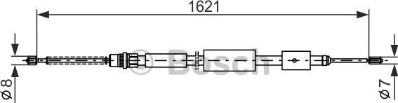 BOSCH 1 987 477 437 - Тросик, cтояночный тормоз avtokuzovplus.com.ua