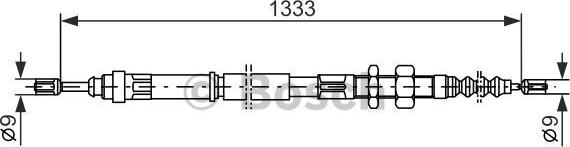 BOSCH 1 987 477 440 - Тросик, cтояночный тормоз avtokuzovplus.com.ua