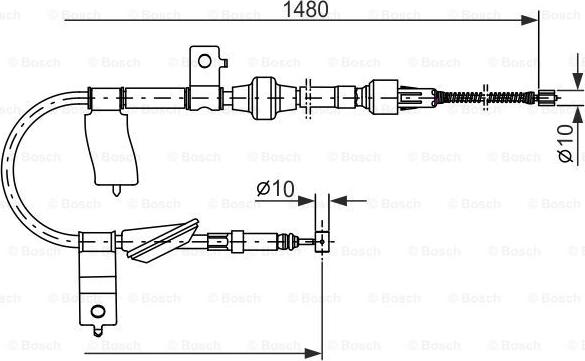 BOSCH 1 987 477 447 - Трос, гальмівна система autocars.com.ua