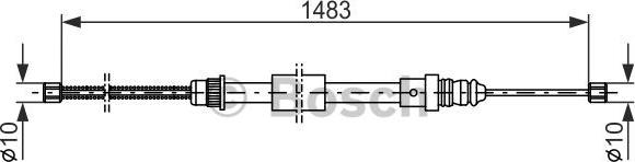 BOSCH 1 987 477 462 - Трос, гальмівна система autocars.com.ua