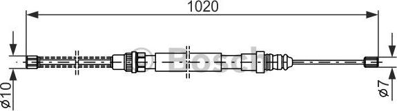 BOSCH 1 987 477 463 - Трос, гальмівна система autocars.com.ua