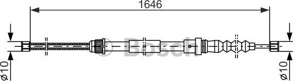 BOSCH 1 987 477 469 - Трос, гальмівна система autocars.com.ua