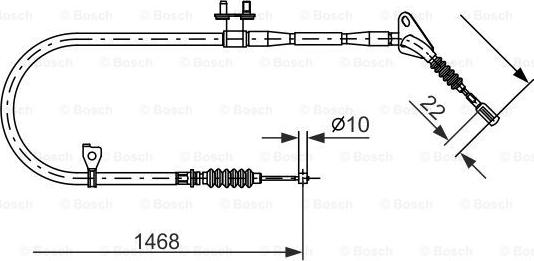 BOSCH 1 987 477 495 - Трос, гальмівна система autocars.com.ua