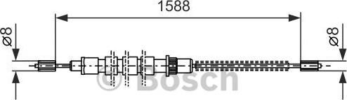 BOSCH 1 987 477 519 - Тросик, cтояночный тормоз autodnr.net