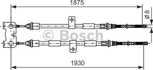 BOSCH 1 987 477 520 - Трос, гальмівна система autocars.com.ua