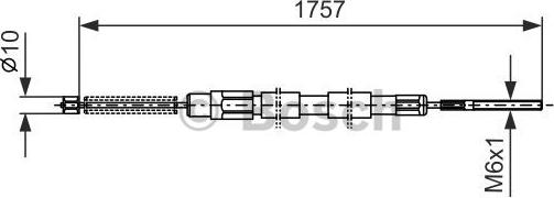 BOSCH 1 987 477 523 - Трос, гальмівна система autocars.com.ua