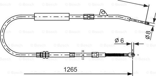 BOSCH 1 987 477 533 - ТРОС ГАЛЬМIВНИЙ ЛIВИЙ autocars.com.ua