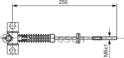 BOSCH 1 987 477 534 - Тросик, cтояночный тормоз avtokuzovplus.com.ua