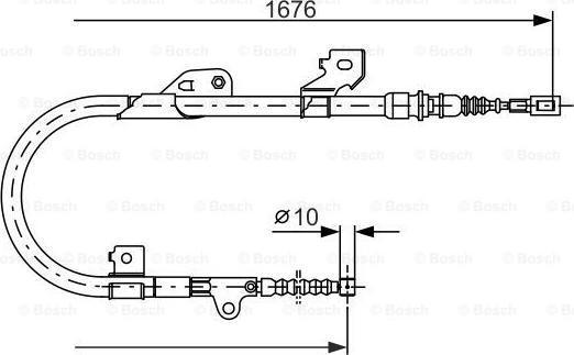 BOSCH 1 987 477 538 - Трос, гальмівна система autocars.com.ua