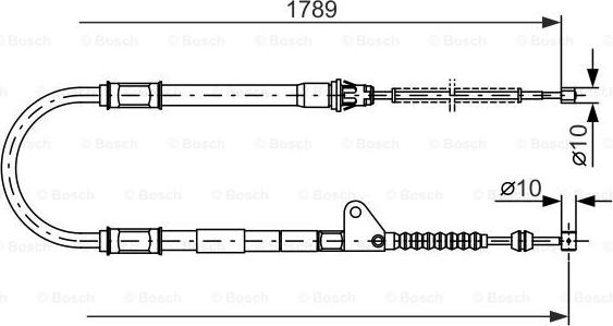 BOSCH 1 987 477 540 - Тросик, cтояночный тормоз avtokuzovplus.com.ua