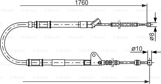 BOSCH 1 987 477 541 - Трос, гальмівна система autocars.com.ua