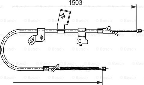 BOSCH 1 987 477 543 - Тросик, cтояночный тормоз avtokuzovplus.com.ua