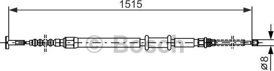 BOSCH 1 987 477 550 - Тросик, cтояночный тормоз avtokuzovplus.com.ua