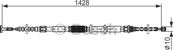 BOSCH 1 987 477 552 - Трос, гальмівна система autocars.com.ua