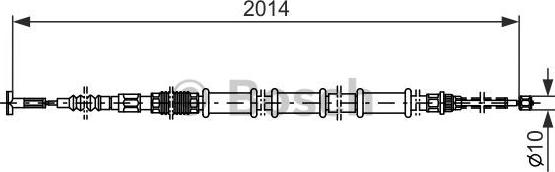 BOSCH 1 987 477 557 - Трос, гальмівна система autocars.com.ua
