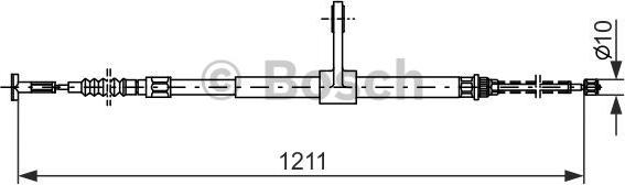 BOSCH 1 987 477 558 - Трос, гальмівна система autocars.com.ua