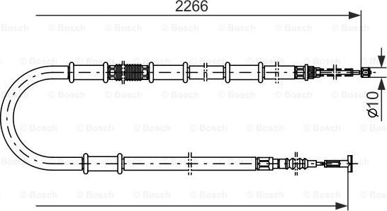 BOSCH 1 987 477 559 - Трос, гальмівна система autocars.com.ua