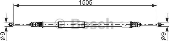 BOSCH 1 987 477 574 - Трос, гальмівна система autocars.com.ua