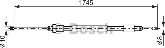 BOSCH 1 987 477 576 - Тросик, cтояночный тормоз avtokuzovplus.com.ua