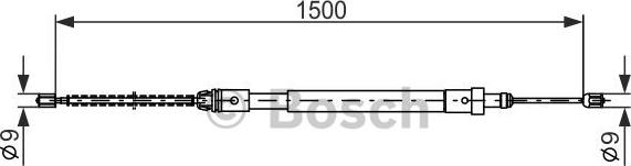 BOSCH 1 987 477 581 - Тросик, cтояночный тормоз autodnr.net