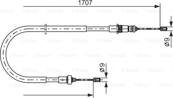 BOSCH 1 987 477 587 - Трос, гальмівна система autocars.com.ua