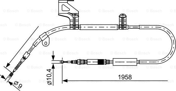 BOSCH 1 987 477 603 - Трос, гальмівна система autocars.com.ua