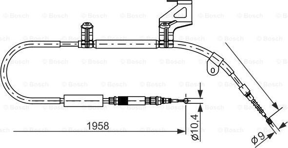 BOSCH 1 987 477 604 - Трос, гальмівна система autocars.com.ua