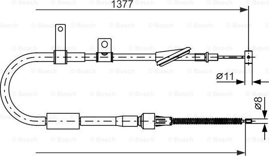 BOSCH 1 987 477 605 - Тросик, cтояночный тормоз avtokuzovplus.com.ua