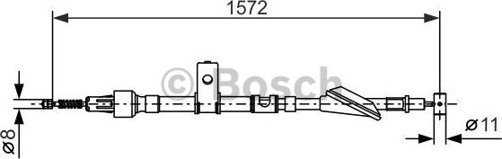 BOSCH 1 987 477 607 - Тросик, cтояночный тормоз avtokuzovplus.com.ua